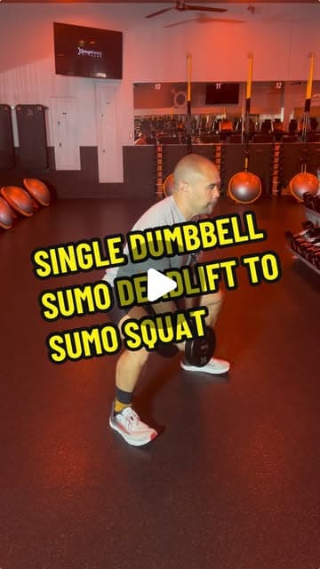 Single Dumbbell Sumo Deadlift to Sumo Squat