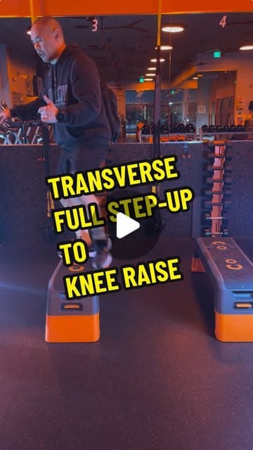 Transverse Full Step-Up to Knee Raise
