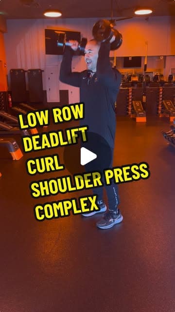 Low Row Neutral-Grip Deadlift Curl Shoulder Press Complex