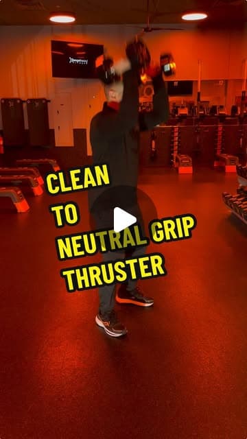 Clean to Neutral Grip Thruster (aka hang clean thruster, hang cluster)