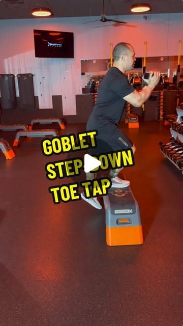 Bench Goblet Step-Down Toe Tap