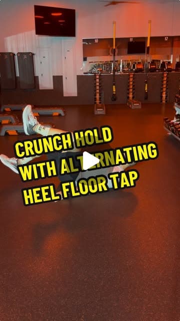 Crunch Hold with Alternating Heel Floor Tap