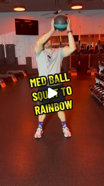 Med Ball Squat to Rainbow