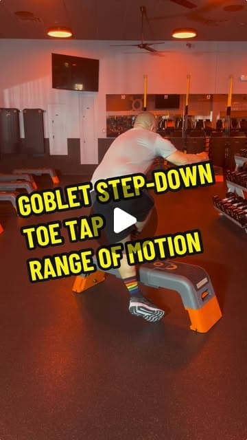 Goblet Step-Down Toe Tap Range of Motion