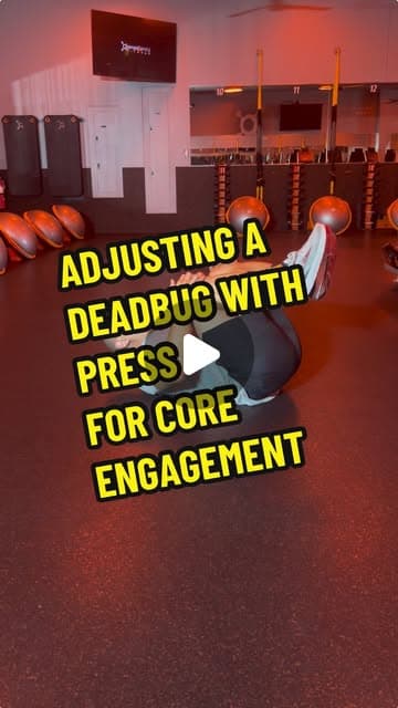Adjusting a Deadbug with Press for Core Engagement