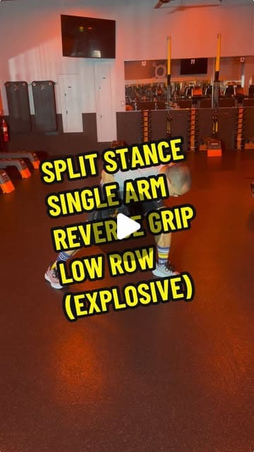 Split Stance Single Arm Reverse Grip Low Row