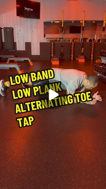 Low Band Low Plank Alternating Toe Tap