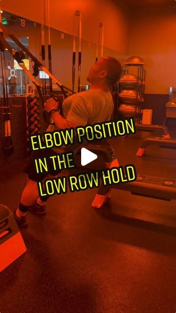 Elbow position in the low row hold