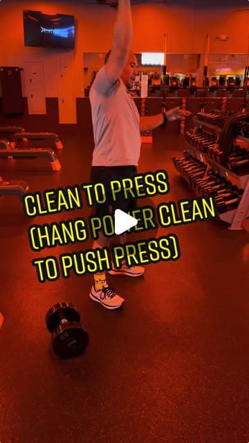 Clean to press (it should really be termed hang power clean to push press)