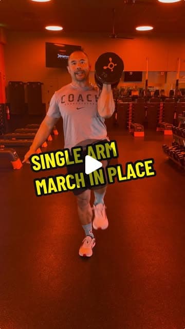 Single arm march in place
