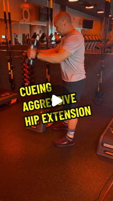 Cueing an aggressive hip extension without over extending the lower back