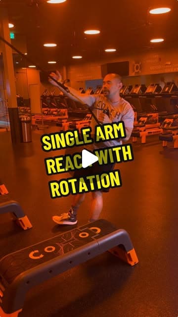 Single arm reach with rotation