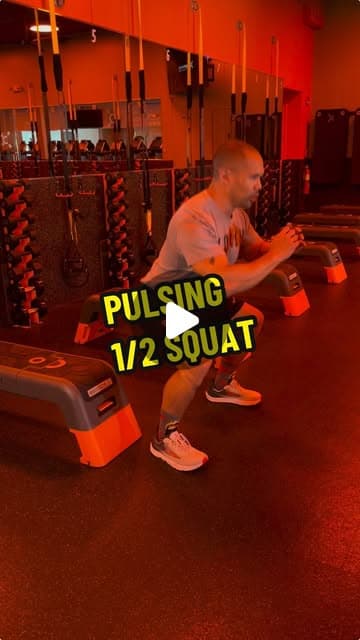Pulsing half squats