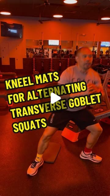 Kneel mats for Alternating Transverse Goblet Squats