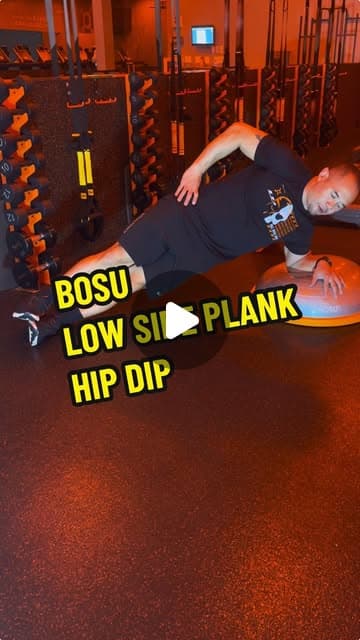 BOSU Low Side Plank Hip Dip