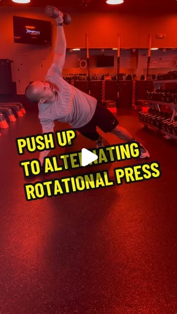 Push up to alternating press