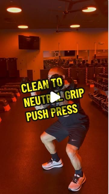 Clean to neutral grip push press