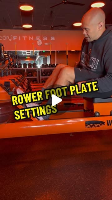 Rower foot plate settings