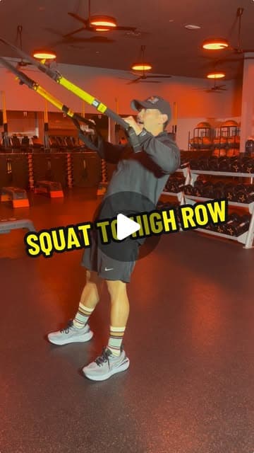 Strap Squat to High Row