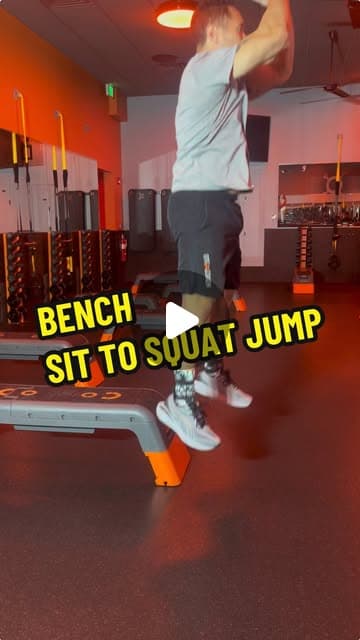 Bench Sit to Squat Jump