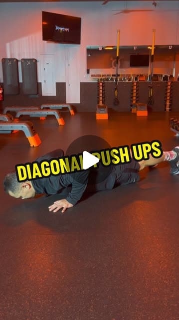 Diagonal Push Ups