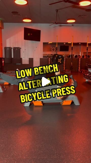 Low Bench Alternating Bicycle Press