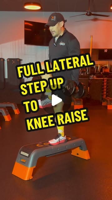 Full Lateral Step Up to Knee Raise