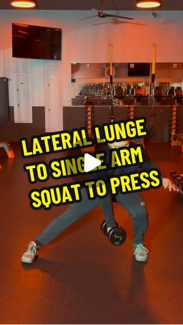Lateral Lunge to Single Arm Squat to Press