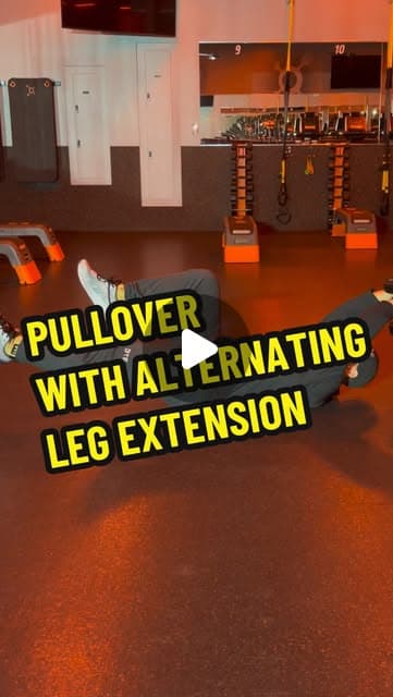 Dumbbell Pullover with Alternating Leg Extension
