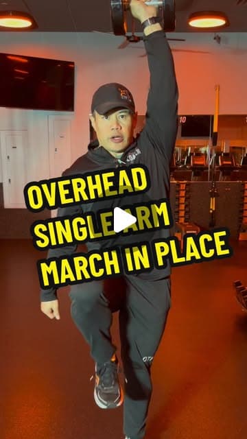 Overhead Single Arm March in Place