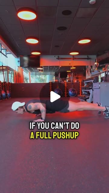 If you CAN’T do a full push up, but knee pushups are too easy…