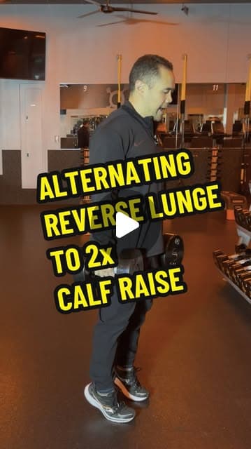 Alternating Reverse Lunge to 2x Calf Raise