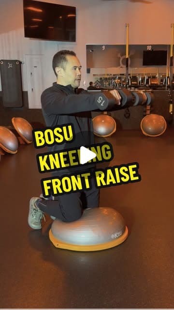 BOSU Kneeling Front Raise