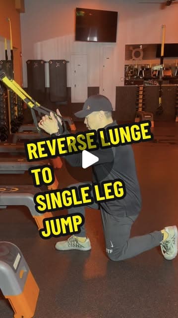 Strap Reverse Lunge to Single Leg Jump