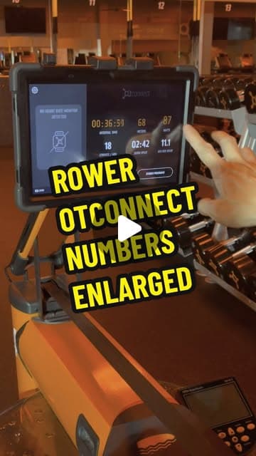 Enlarging Number Display on the Rower OTConnect