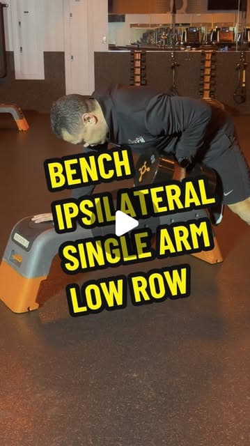 Bench Ipsilateral Single Arm Low Row