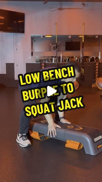 Low Bench Burpee to Sqiat Jack