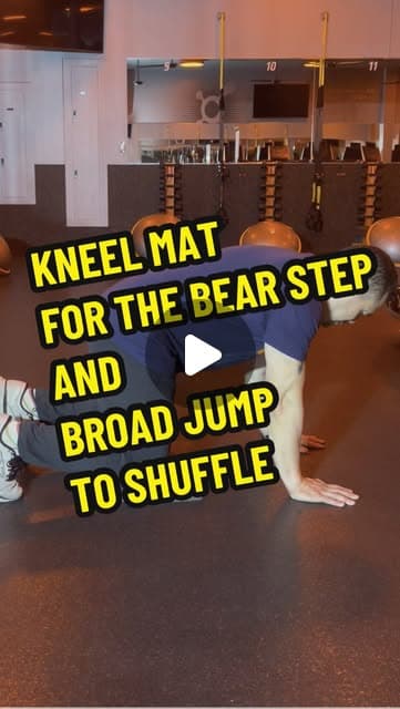 Kneel Mat for the Bear Step and Broad Jump to Shuffle