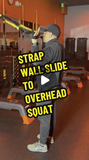 Strap Wall Slide to Overhead Squat