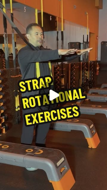 Strap Rotational Exercises (Chest Press/Low Row)