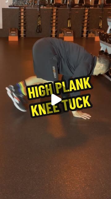 Bodyweight High Plank Knee Tuck