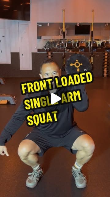 Front Loaded Single Arm Squat