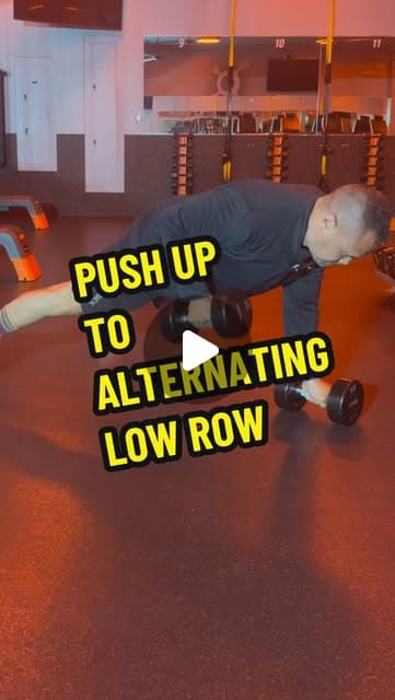 Push Up to Alternating Low Row