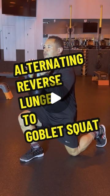 Alternating Reverse Lunge to Goblet Squat