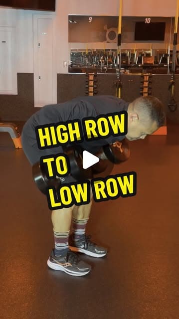 Dumbbell High Row to Low Row