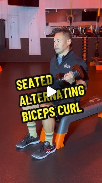 Bench Seated Alternating Biceps Curl