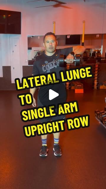 Lateral Lunge to Single Arm Upright Row
