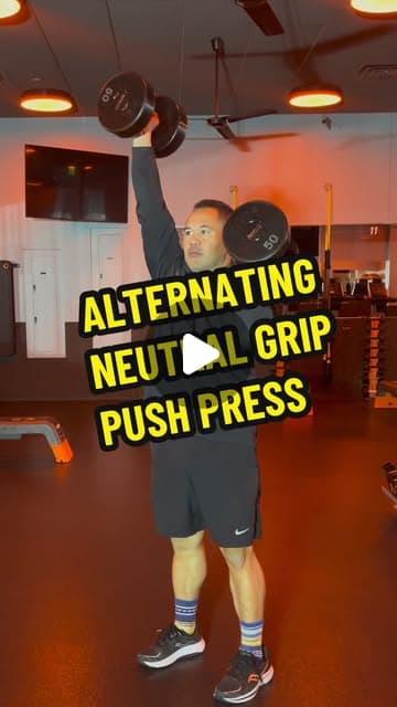 Alternating Neutral Grip Push Press