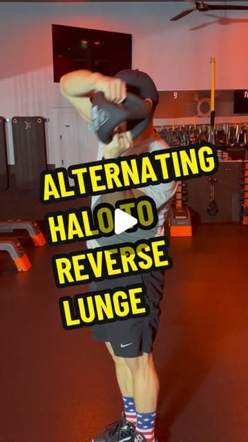 Y-Bell Alternating Halo to Reverse Lunge