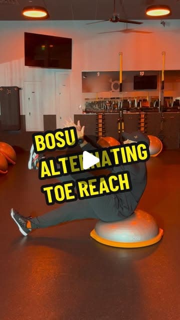 BOSU Alternating Toe Reach